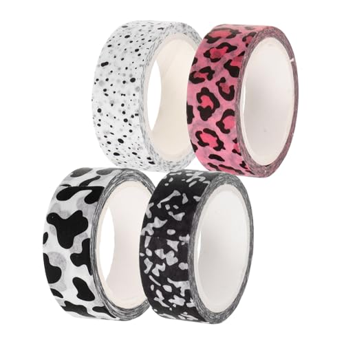 FONDOTIN 4 Rollen DIY Washi Tape mit und Leopardenmuster Selbstklebend Reißfestes Papierklebeband für Scrapbooking Tagebücher Karten und Kreative Bastelprojekte FONDOTIN 4 Rollen DIY Washi Tape mit und Leopardenmuster Selbstklebend Reißfestes Papierklebeband für Scrapbooking Tagebücher Karten und Kreative Bastelprojekte von FONDOTIN