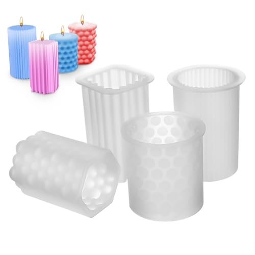 FONDOTIN 4 Stk. Silikon Kerzenformen Flexible DIY Gießformen für Kerzen und Seifen Sichere und Glatte Oberfläche Vielseitig Einsetzbar für Individuelle Duftkerzen Einfache Entformung und FONDOTIN 4 Stk. Silikon Kerzenformen Flexible DIY Gießformen für Kerzen und Seifen Sichere und Glatte Oberfläche Vielseitig Einsetzbar für Individuelle Duftkerzen Einfache Entformung und von FONDOTIN