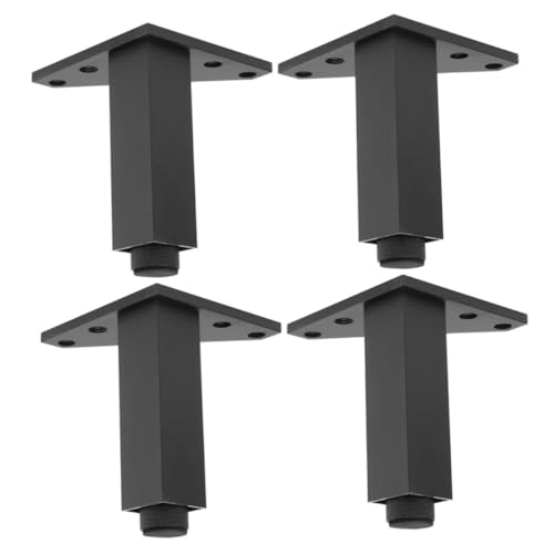 FONDOTIN 4 Stück Aluminiumlegierung Möbelstützfüße Verstellbare Metall Schrankbeine Langlebige Möbelfüße für Tv Schränke Badezimmermöbel Sofas und DIY Möbel rutschfest und Stabil von FONDOTIN