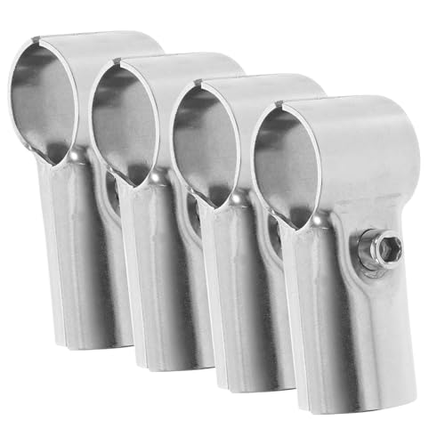 FONDOTIN 4 Stück Edelstahl Rohrverbinder Kettenglied Zaunklemme Schelle für Regalhandlauf Gewächshaus DIY Befestigung von FONDOTIN