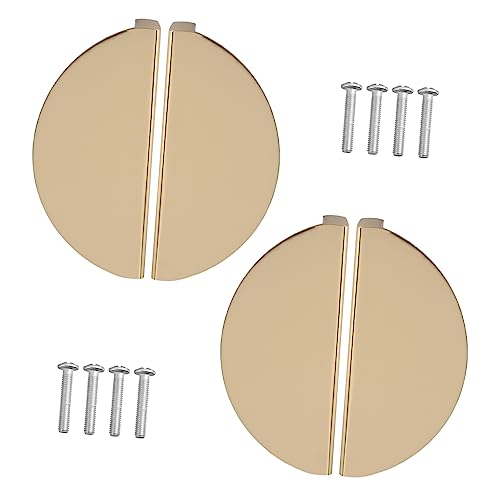 FONDOTIN 4 Stück Halbrunde Kupfer Möbelgriffe Elegante Schrankgriffe für Küchenschränke und Langlebige Einfache Montage Möbelknöpfe für Wohnzimmer und Schlafzimmer von FONDOTIN