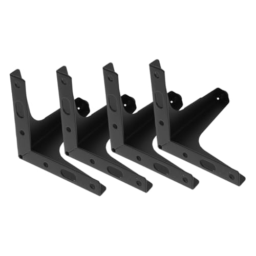 FONDOTIN 4 Stück Metall Möbelfüße Dreieckige Möbelbeine Schwarz Stabile Möbelstützen für Sofa Tv Schrank Kommode DIY Ersatz von FONDOTIN