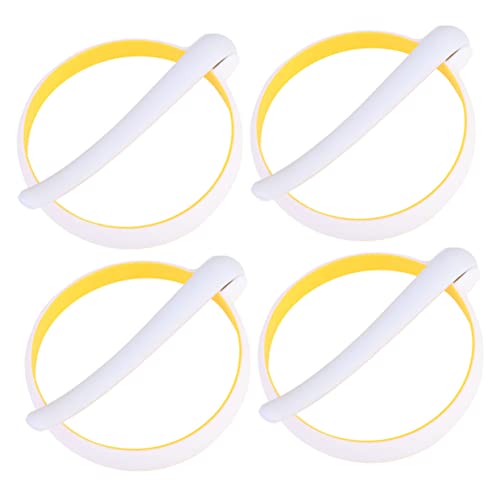 FONDOTIN 4 Stück Silikon Eierformer Antihaft Omelette Ringe mit Griff Wiederverwendbare Silikon Eierformen für Spiegeleier und Omelettes von FONDOTIN