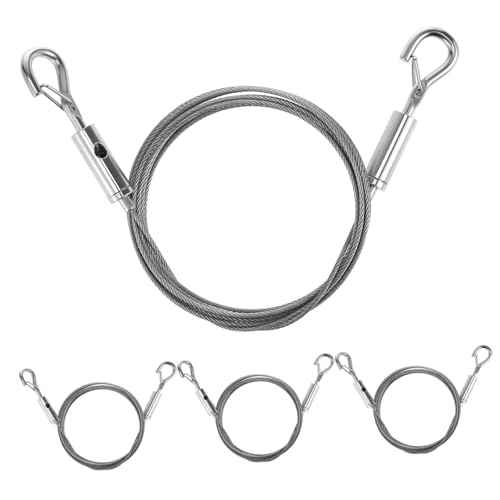 FONDOTIN 4 Stück Teiliges Edelstahl Drahtseil mit Doppelhaken Verstellbares Bildaufhänge Pflanzenhängesystem Rostfrei Belastbar Vielseitig für Bilderrahmen und Dekorationen FONDOTIN 4 Stück Teiliges Edelstahl Drahtseil mit Doppelhaken Verstellbares Bildaufhänge Pflanzenhängesystem Rostfrei Belastbar Vielseitig für Bilderrahmen und Dekorationen von FONDOTIN