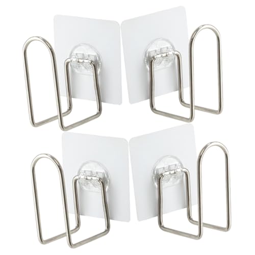 FONDOTIN 4 Stück Teiliges Edelstahl Topfdeckelhalter Selbstklebend Platzsparender Wandhalter für Küchenutensilien Schnittbrett und Deckelhalter ohne Bohren für Ordentliche Arbeitsflächen von FONDOTIN