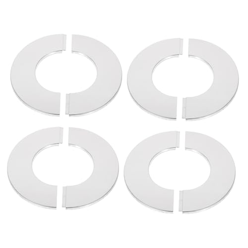 FONDOTIN 4 Stück Teiliges Edelstahl wandmontage wasserrohr abdeckset Rostfrei Korrosionsbeständig Selbstklebend Dekorative Runde Rosetten für Rohre Einfache Installation für Ventile und FONDOTIN 4 Stück Teiliges Edelstahl wandmontage wasserrohr abdeckset Rostfrei Korrosionsbeständig Selbstklebend Dekorative Runde Rosetten für Rohre Einfache Installation für Ventile und von FONDOTIN