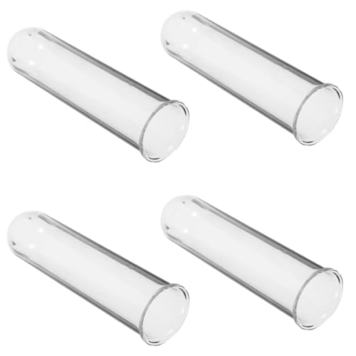 FONDOTIN 4 Stück Teiliges Glas Hydroponik Pflanzröhrchen Transparent Langlebig für Blumen Tischdekoration Zuhause Büro Vielseitig Verwendbar von FONDOTIN