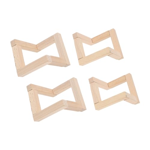 FONDOTIN 4 Stück Teiliges Massivholz Lampenständer Stabile Druck Mondlampenhalterung Praktischer Holzsockel für Mondlampe und Pat Lamp Geeignet für Wohn Geschäftsräume von FONDOTIN