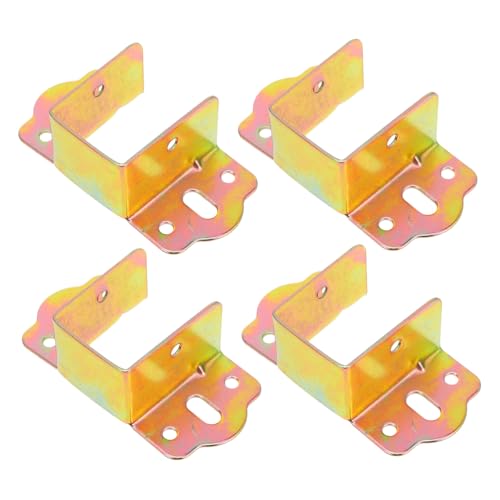 FONDOTIN 4 Stück Teiliges Metall Robustes Bettgestell verbindungsstück Bettgitter halterung Langlebig Einfache Montage für Boxspringbetten und Lattenrost von FONDOTIN