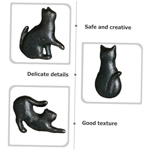 FONDOTIN 4 Stück Teiliges Metall Türgriff Ersatz Möbelgriff Schubladengriff Schwarz Eisen Stil Für Schränke Kleiderschränke Wohnzimmer Vintage Moderne Einrichtung von FONDOTIN