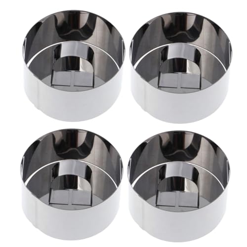 FONDOTIN 4 Stück Teiliges Rundes Mousse Cake Backform mit Push Board Antihaftbeschichtet Leicht zu Reinigen für und Profi Langlebige Backutensilien für Kreative Tortendekoration von FONDOTIN