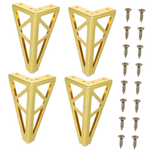 FONDOTIN 4 Stück Teiliges Titanfarben Stabile Sofabeine Ersatz für Sofa Couchtisch Tv Schrank Einfache Montage Vielseitige End Bankbeine für Möbelunterstützung von FONDOTIN