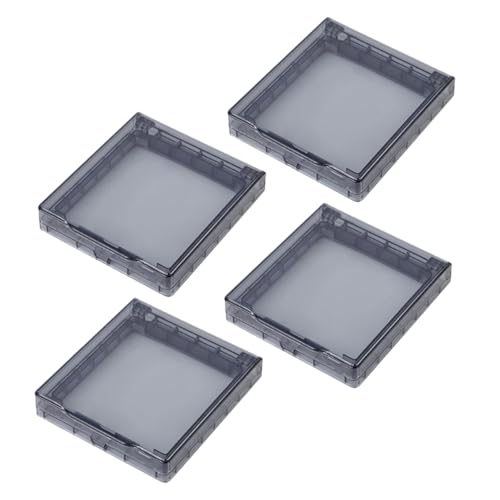 FONDOTIN 4 Stück Teiliges Wasserdichte Outdoor Schutzbox Abdeckungen Transparente Ultradünne Klebe Schalterbox Schutzhauben für Badezimmer Wohnzimmer Veranda Spritzwassergeschützt Langlebig von FONDOTIN