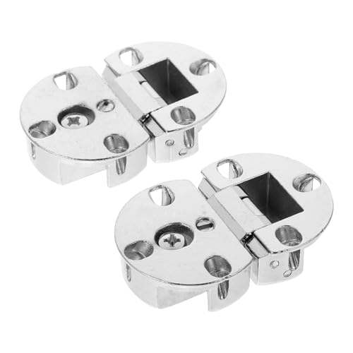 FONDOTIN 4 Stück Teiliges Zinklegierung Möbelscharniere Klappscharnier Edelstahloptik Möbelbeschläge für Küchenschränke und Möbeltüren Langlebig Rostfrei Geräuschlos von FONDOTIN