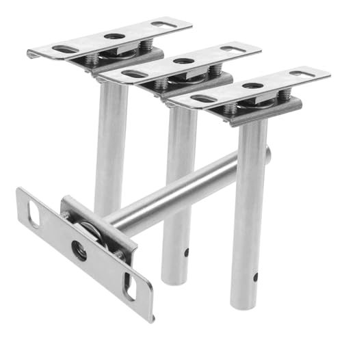 FONDOTIN 4 Stück Unsichtbare Regalhalterungen aus Kaltgewalztem Stahl T förmige Schwerlast wandträger Robuste Schwebende Halterungen für DIY Wandregale im Wohn Schlafzimmer von FONDOTIN
