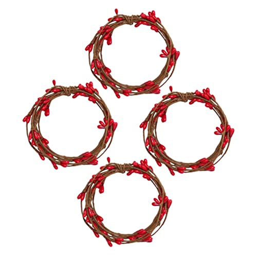 FONDOTIN 4stücke Teiliges Künstliche Rote Beeren Girlande Weihnachtsdekoration Für Tür Fenster Lange Rattan-deko Für Und Feierlichkeiten von FONDOTIN