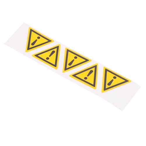 FONDOTIN 5 Stck Warnaufkleber mit Ausrufezeichen Selbstklebend Dreieck Warnschild für Gefahrenbereiche Sicherheitsaufkleber Praktische Haftung FONDOTIN 5 Stck Warnaufkleber mit Ausrufezeichen Selbstklebend Dreieck Warnschild für Gefahrenbereiche Sicherheitsaufkleber Praktische Haftung von FONDOTIN