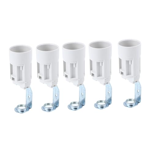 FONDOTIN 5 Stück Lampenfassung mit Halterung Schraubsockel Kerzenlampenfassung für Kandelaber Leuchter DIY Lampen Reparatur Beleuchtung Wohnzimmer Schlafzimmer von FONDOTIN