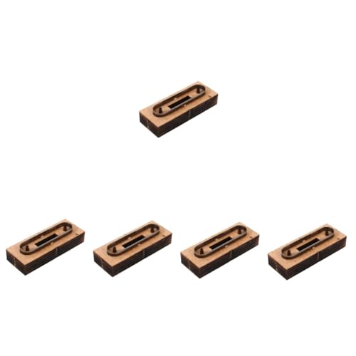 FONDOTIN 5 Stück Langlebige Lederschneide Schablone mit Extra Dicker Holzbasis Präzise DIY Lederschneidform für Handarbeit und Riemenherstellung Robustes Schneidwerkzeug für Saubere von FONDOTIN