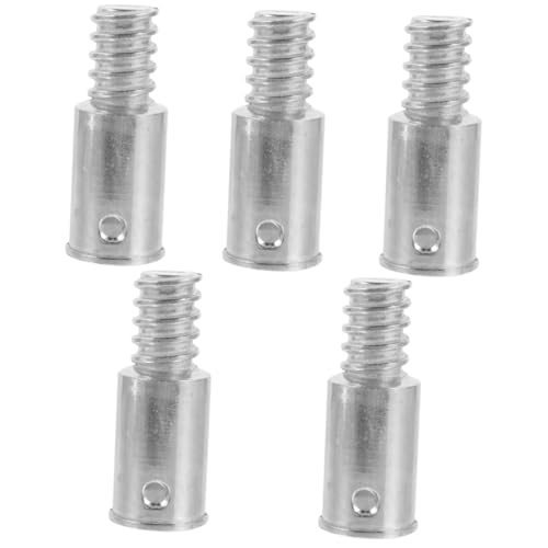 FONDOTIN 5 Stück Metall Gewindeende Adapter für Besenstiel Teleskopstange Stabiles Gewindeverbindungsteil Kompatibel mit Metallstangen Verbesserte Besenleistung Vielseitig für Boden Wand von FONDOTIN