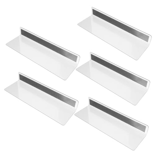 FONDOTIN 5 Stück Regalteiler Separator Warenklassifizierungstafel Regale Mittel Gestell trennstreifen PVC-Seitenteiler Ware Schindel Lagerregal aufbewahren Warenteiler Transparent von FONDOTIN