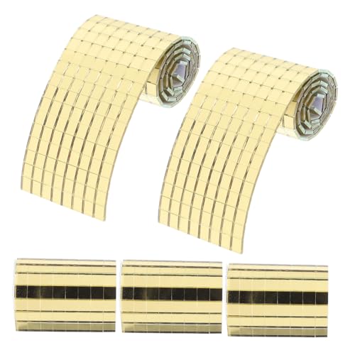 FONDOTIN 5 Stück Selbstklebende Mosaik Spiegel Fliesen DIY Glas Wanddeko Wasserfest Feuchtigkeitsresistent Einfach Anzubringen Eleganter Spiegeleffekt für Individuelle Raumgestaltung von FONDOTIN