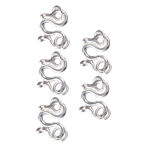 FONDOTIN 5 Stück Sterlingsilber S haken Verschluss Schmuckverschluss für DIY Armbänder und Halsketten Langlebig Elegant Leicht für Individuellen Schmuckdesign FONDOTIN 5 Stück Sterlingsilber S haken Verschluss Schmuckverschluss für DIY Armbänder und Halsketten Langlebig Elegant Leicht für Individuellen Schmuckdesign von FONDOTIN