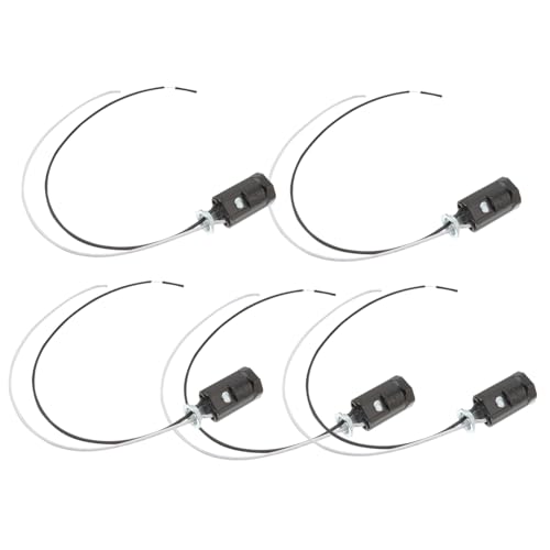 FONDOTIN 5 Stück Teiliges Lampenfassung mit Kabel Gewindelampenhalterung für Deckenleuchten und Kerzenlampen Moderner Industrie stil Robust und Elegant für DIY beleuchtung von FONDOTIN