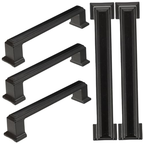 FONDOTIN 5 Stück Teiliges Moderner Silberner Metallgriff für Schränke und Kleiderschränke Langlebiger Einfach zu Installierender Küchenschrankgriff mit Elegantem Design für Vielseitige von FONDOTIN