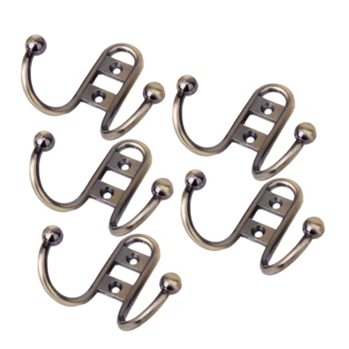 FONDOTIN 5 Stück Teiliges Wandhaken aus Doppelte Garderobenhaken mit Gebogenem Design Stabile Wandmontage für Bad Küche Schlafzimmer und Kleiderschrank Vintage Stil Rostfrei FONDOTIN 5 Stück Teiliges Wandhaken aus Doppelte Garderobenhaken mit Gebogenem Design Stabile Wandmontage für Bad Küche Schlafzimmer und Kleiderschrank Vintage Stil Rostfrei von FONDOTIN