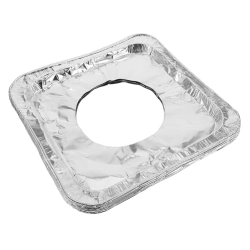 FONDOTIN 50 Stück Aluminiumfolie Gasherd Schutzmatten Hitzebeständige Quadratische Einweg abdeckungen für Gasbrenner Öl Fettresistente Herdschutzmatten zur Einfachen Reinigung und FONDOTIN 50 Stück Aluminiumfolie Gasherd Schutzmatten Hitzebeständige Quadratische Einweg abdeckungen für Gasbrenner Öl Fettresistente Herdschutzmatten zur Einfachen Reinigung und von FONDOTIN