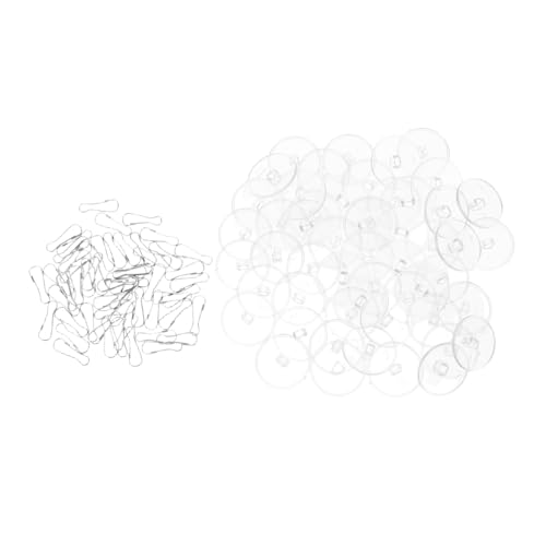FONDOTIN 50 Stück Deckendecke hängen Kleberkreishaken Deckensaugnapfhaken Deckenhaken aufkleben Haken für Badezimmer Deckenhängehaken Deckenhakenkleber selbstklebender Wandhaken Plastik von FONDOTIN