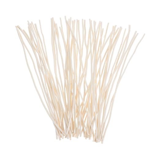 FONDOTIN 50 Stück Getrocknete Natürliche Weiße Rattanzweige Dekorative Lockige Bastelstäbe Lange Willow Branches für DIY Kränze Vasenfüllung Zen Garten und Rustikales Wohnambiente von FONDOTIN