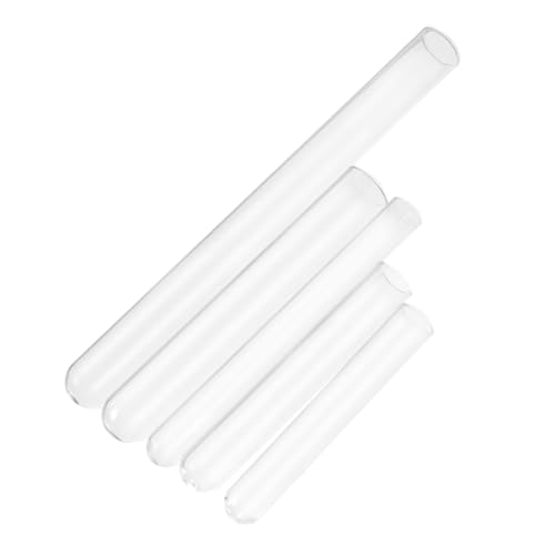 FONDOTIN 50 Stück Teiliges Praktische Glas Reagenzgläser aus Hitzebeständigem Glas Transparentes Laborröhrchen für Experimente DIY Blumenproben und Flüssigkeitsbehälter Einfache Reinigung von FONDOTIN
