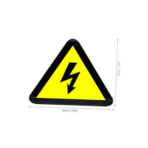 FONDOTIN 50 Stück Warnaufkleber Elektrische Spannung Sicherheitsaufkleber Gelbes Dreieck Hochspannung Warnschild Selbstklebend für Industrieanlagen und Elektrische Geräte FONDOTIN 50 Stück Warnaufkleber Elektrische Spannung Sicherheitsaufkleber Gelbes Dreieck Hochspannung Warnschild Selbstklebend für Industrieanlagen und Elektrische Geräte von FONDOTIN