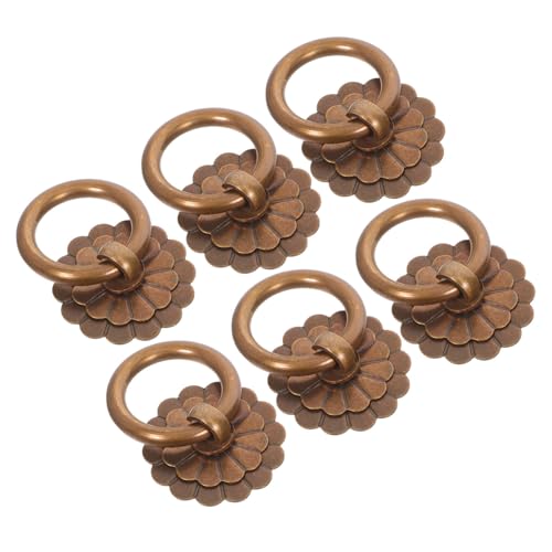 FONDOTIN 6 Stück Antike Messing Ringgriffe Retro Möbelgriffe für Küchenschränke Kleiderschränke Kommoden Vintage Stil Langlebige Massiv-messing Beschläge FONDOTIN 6 Stück Antike Messing Ringgriffe Retro Möbelgriffe für Küchenschränke Kleiderschränke Kommoden Vintage Stil Langlebige Massiv-messing Beschläge von FONDOTIN