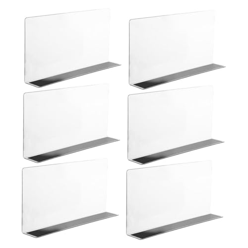 FONDOTIN 6 Stück Bildschirm eines Convenience-Stores Teiler Organisator Klassifizierung Kratzfeste Regaltrenner trennstreifen Supermarkt-Regalteiler Warenteiler PVC von FONDOTIN