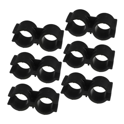 FONDOTIN 6 Stück Doppelte Kunststoff Rohrschellen H förmig Rohrhalter Rohrklemmen für Wasserrohre Stabil Vielseitig Einsetzbar Innen Ø Robust Langlebig von FONDOTIN