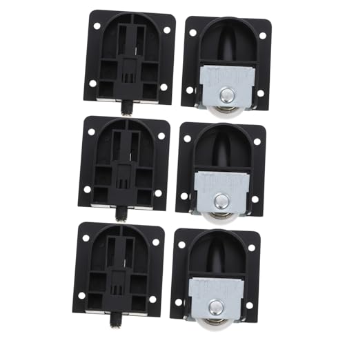 FONDOTIN 6 Stück Kleiderschränke Geräuschlose Schrankräder mit Robustem Kunststoff Verschleißfest Passend für Schiebetüren und Schwebetürenschränke Einfache Montage von FONDOTIN