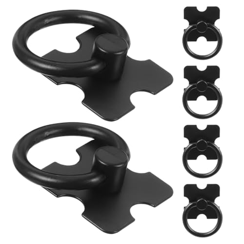 FONDOTIN 6 Stück Schwarze Runde Schrankgriffe aus Zinklegierung Leichte Möbelknöpfe Einfache Montage Langlebig Modernes Design für Kommode Schublade Kleiderschrank und Tv möbel von FONDOTIN