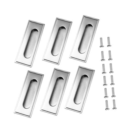 FONDOTIN 6 Stück Silberne Schrankgriffe Edelstahl Eingebettet Unsichtbar Möbelgriff für Türen und Schränke Einfache Montage Langlebig für Küchen und Kleiderschrank FONDOTIN 6 Stück Silberne Schrankgriffe Edelstahl Eingebettet Unsichtbar Möbelgriff für Türen und Schränke Einfache Montage Langlebig für Küchen und Kleiderschrank von FONDOTIN
