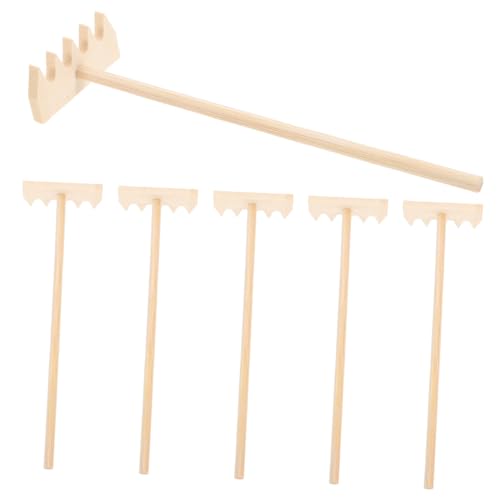 FONDOTIN 6 Stück Teiliger Mini Sandrechen Leichtes DIY Gartengerät für Sandgärten Praktisch und Tragbar für Sandspielbereich Schreibtisch und Zen Garten Benutzerfreundlich für Anfänger und von FONDOTIN