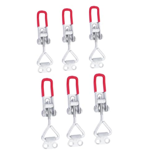 FONDOTIN 6 Stück Teiliges Heavy Duty Verstellbares Scharnierklemmen Schnelle Metallverschluss Klammer Rostbeständig Tragkraft Geeignet für Holzkisten Scheunentore Eisentüren Innen und von FONDOTIN