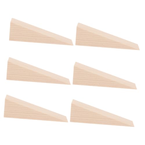 FONDOTIN 6 Stück Teiliges Rutschfester Dreieck holzkeile mit Chevron muster für Türen und Stühle Stabile Türstopper aus Holz für Büro Vielseitig Einsetzbar und Langlebig von FONDOTIN