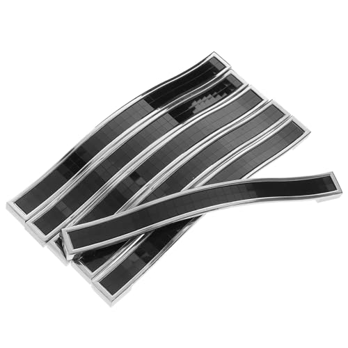 FONDOTIN 6 Stück Teiliges Schwarze Glas Schrankgriffe aus Zinklegierung Rostfrei Langlebig für Kleiderschrank Kommode Schublade Einfache Montage Modernes Design Vielseitig für Möbel und von FONDOTIN