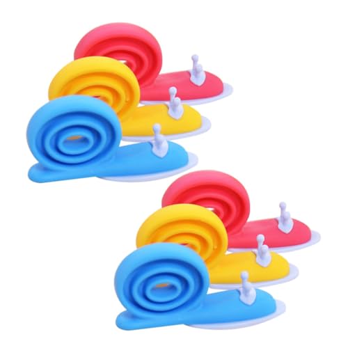 FONDOTIN 6 Stück Teiliges Türstopper Schneckenform aus Flexiblem Tpe Rutschfest Sicher für Innen und Balkontüren Schützt Wände und Türen vor Beschädigung für Junge Mädchen Zufällige Farbe von FONDOTIN