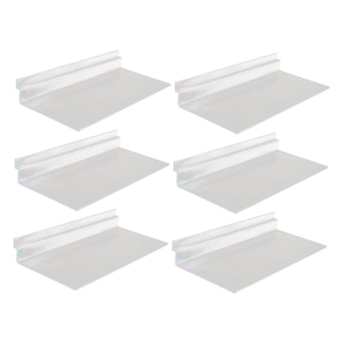 FONDOTIN 6 Stück Transparente Slatwall Schuhablagen Platzsparende Klare Wandregale zur Effektiven Schuhpräsentation und Aufbewahrung Installieren Vielseitig für Zuhause und Geschäft von FONDOTIN