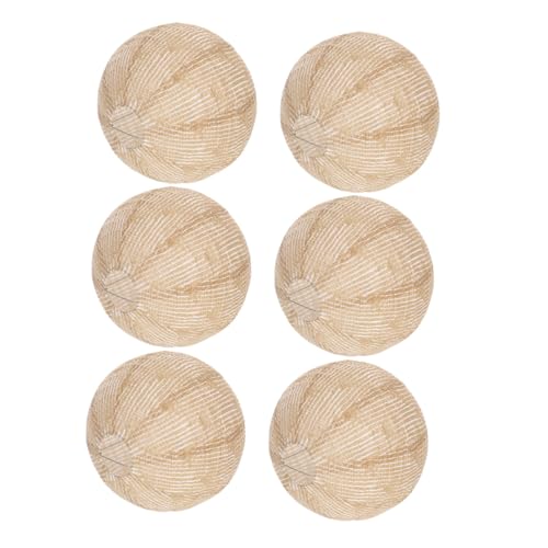 FONDOTIN 6 Stück Vintage Chinesische Leinen Lampions Runde Burlap Lampenschirme Hängende Dekoration für Geburtstagsfeiern Hochzeiten und Party-events mit Traditionellem Flair von FONDOTIN