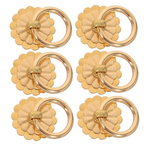 FONDOTIN 6 Stück Vintage Messing Schubladengriffe Runde Ring-ziehknöpfe Poliert Retro Möbelknöpfe für Küchenschrank Kommode Kleiderschrank FONDOTIN 6 Stück Vintage Messing Schubladengriffe Runde Ring-ziehknöpfe Poliert Retro Möbelknöpfe für Küchenschrank Kommode Kleiderschrank von FONDOTIN