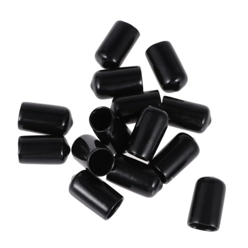 FONDOTIN 60 Stück Flexible Gummikappen Schrauben Endkappen Schutzkappen Schwarz für Schraubengewinde Rundrohr Schutz Metallmöbel Gartenstuhl Beine von FONDOTIN